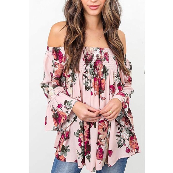 LO Tops - ⭐️HP⭐️🌸BLOSSOM Womens Off the Shoulder Blouse🌸